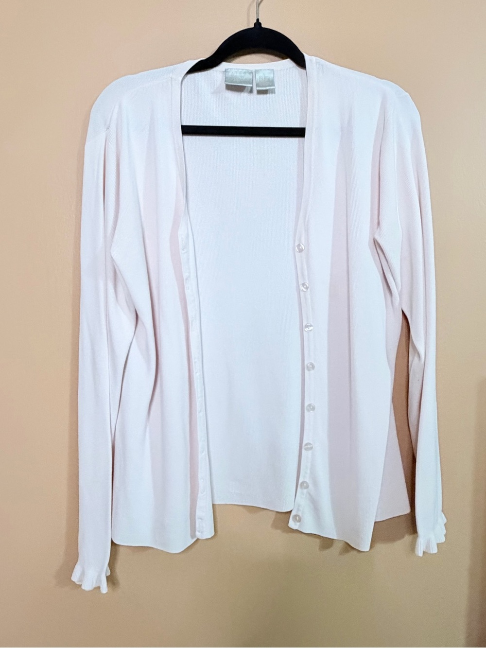Tailor B. Moss Light Pink Button-Front Cardigan